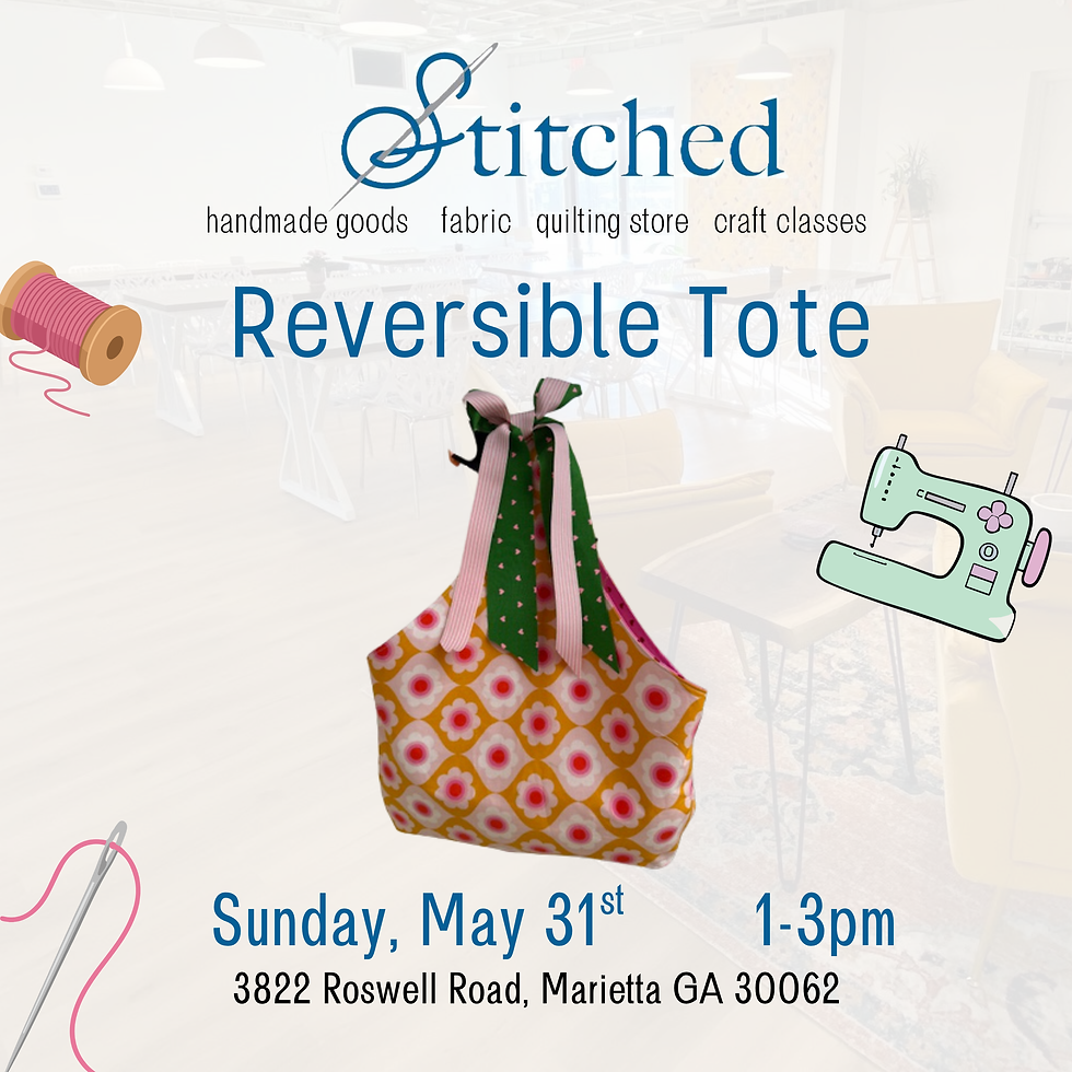 Reversible Fabric Tote Bag Workshop
