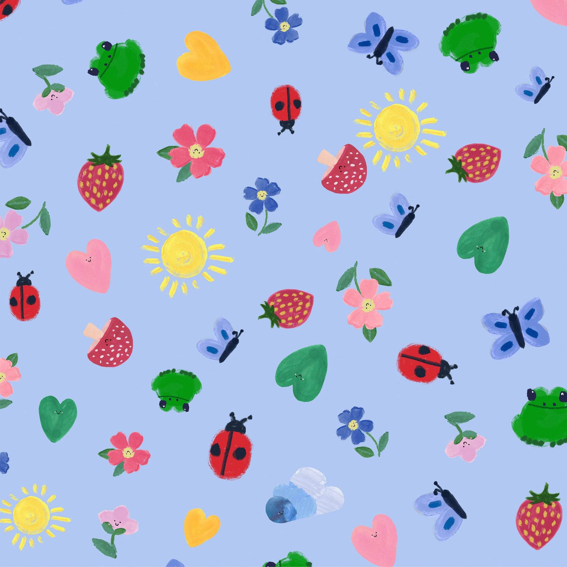 WB031 - Patchwork Collection - Little Things - Blue Skies