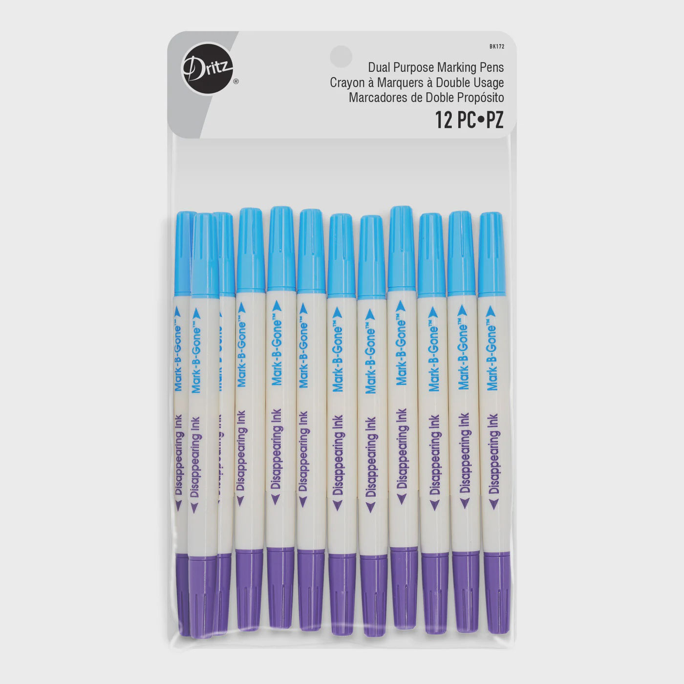 BK172 - Dual Purpose Marking Pens, Mark-B-Gone & Disappearing Ink, 12 pc
