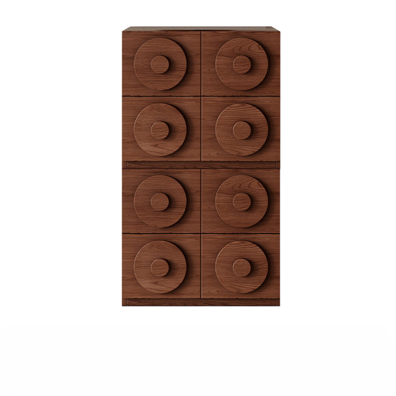 Modern Solid Wood Storage Cabinet – Vintage Style Multi-Drawer Accent Cabinet