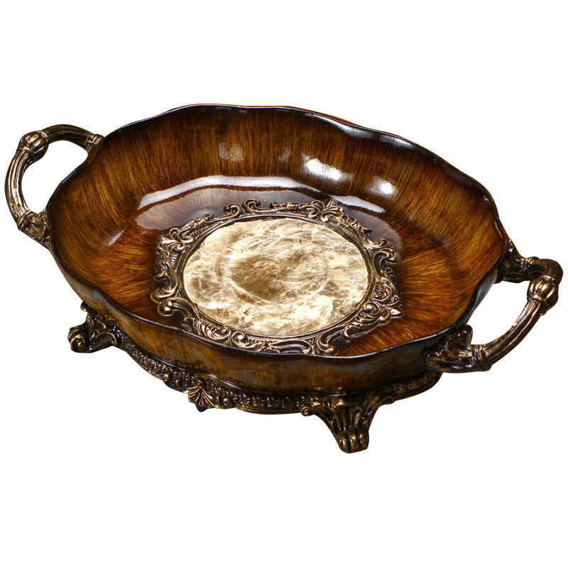 Vintage European Decorative Fruit Bowl with Handles