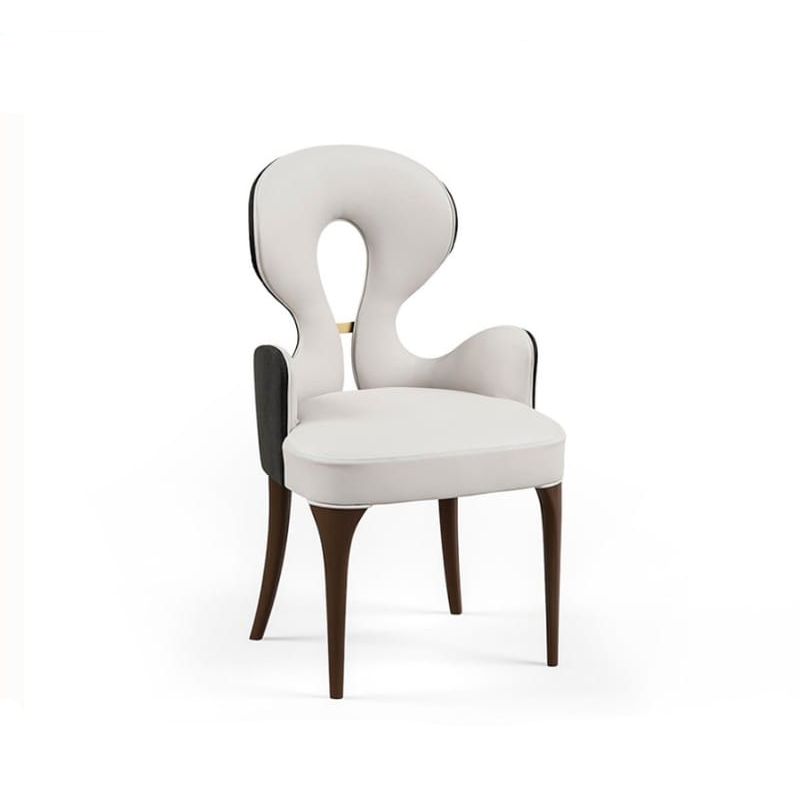 Modern Luxury Dining Chair Upholstered Accent Armchair