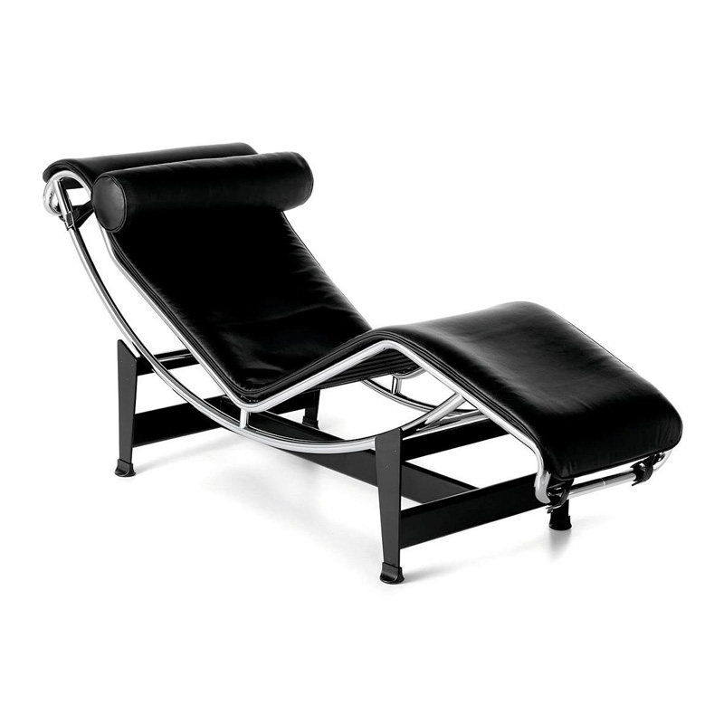 Modern Chaise Lounge Chair with Adjustable Recline, Upholstered Leather Sofa