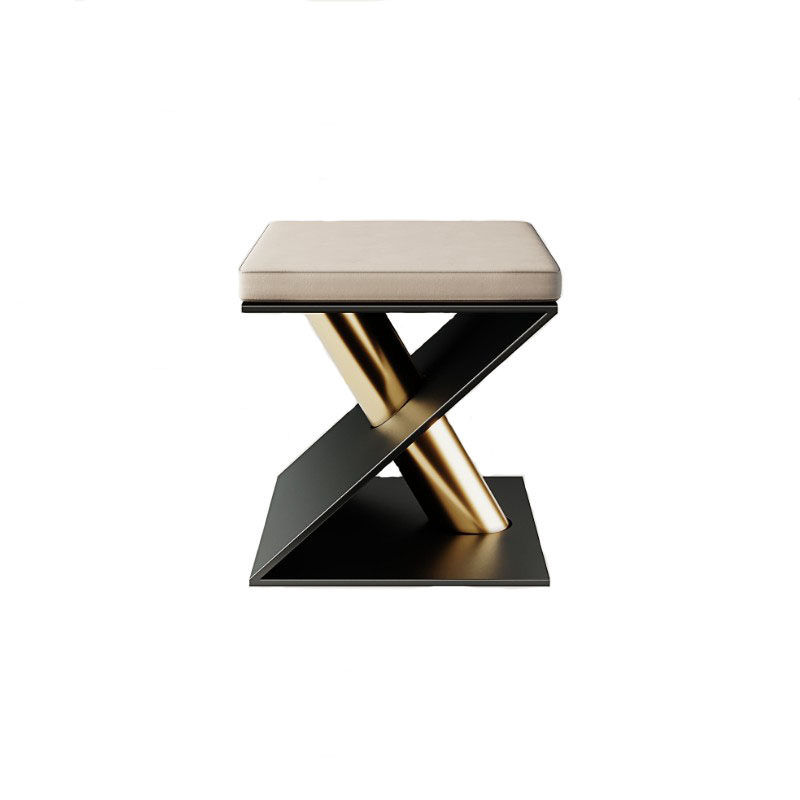 Modern Vanity Stool Upholstered Accent Ottoman Bench Luxury Makeup Stool