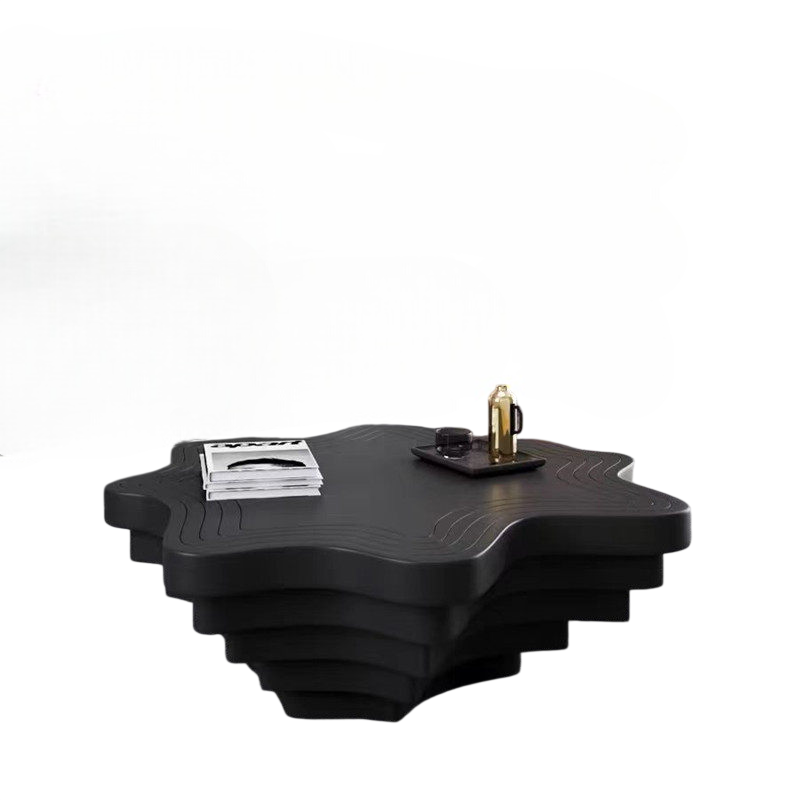 Modern Sculptural Coffee Table with Irregular Wave Design