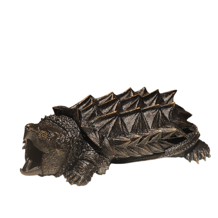 Bronze Turtle Sculpture Decorative Animal Figurine Collectible Desk Ornament