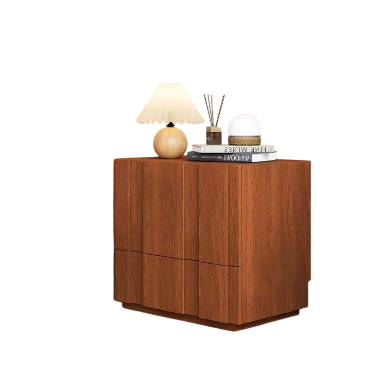 Mid Century Modern Storage Cabinet with 2 Doors, Solid Wood Accent Cabinet