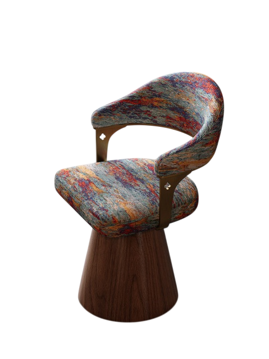 Luxury Swivel Vanity Chair Modern French Makeup Chair Upholstered Accent Chair
