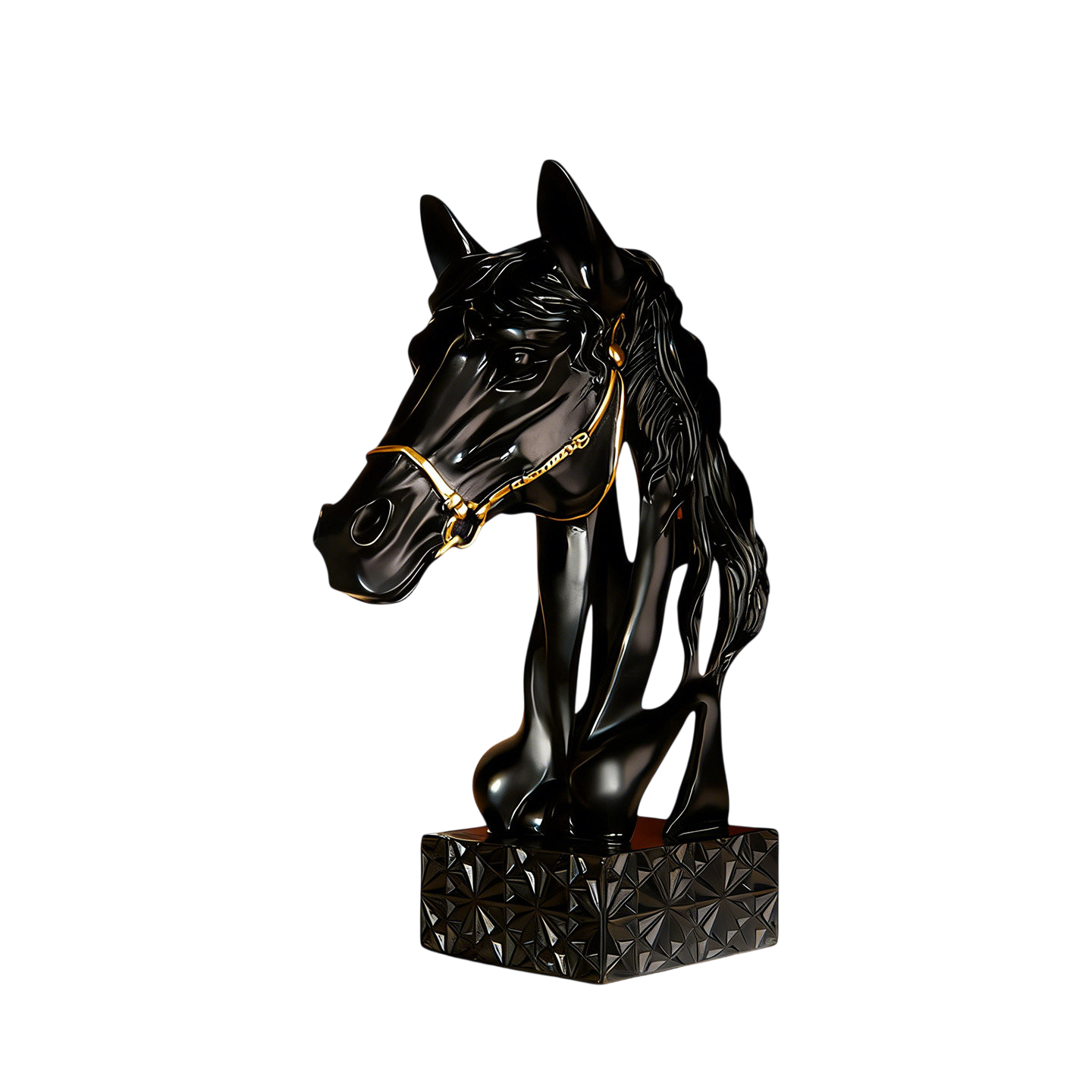 Modern Horse Head Sculpture Figurine, Decorative Statue for Home Decor