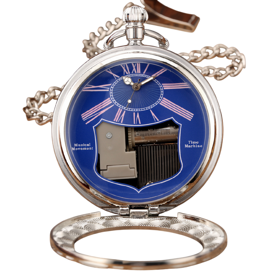 Vintage Musical Pocket Watch with Swan Lake Melody