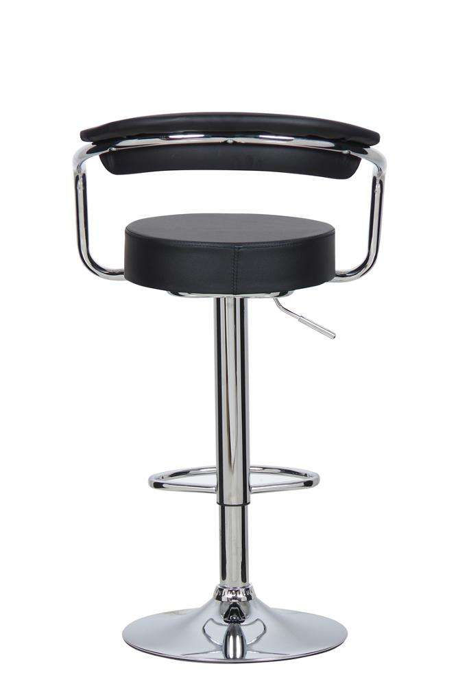 Adjustable Swivel Bar Stool with PU Leather Seat and Backrest