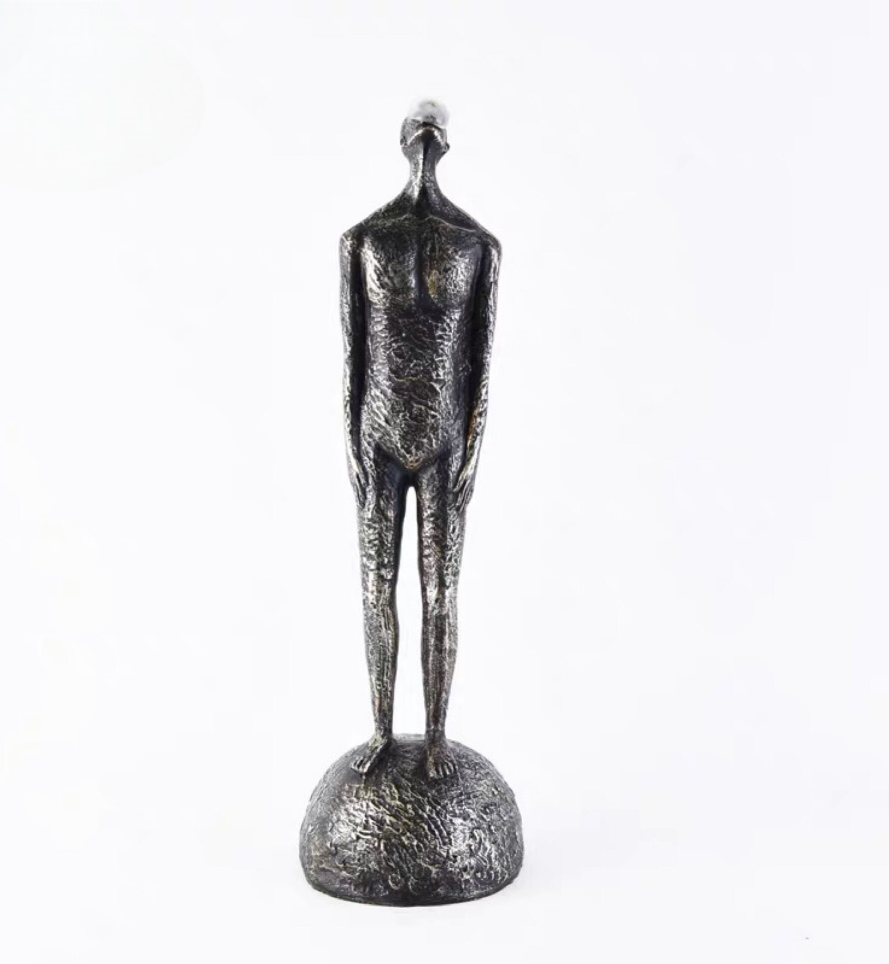 Modern Abstract Human Figure Sculpture Black Resin Statue