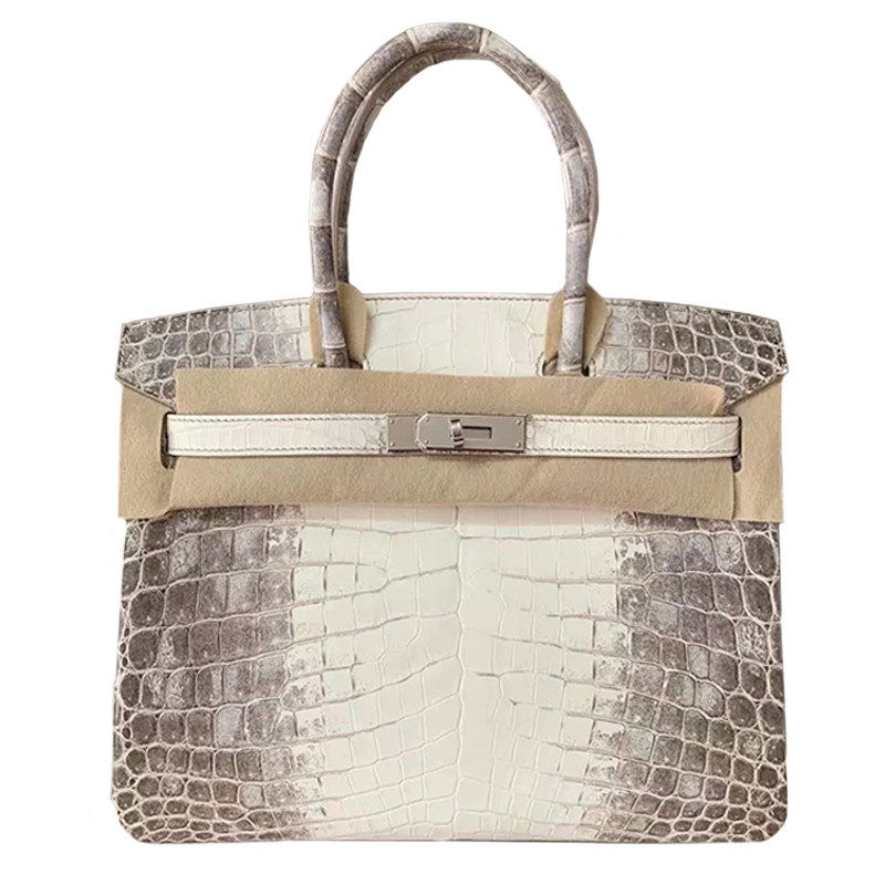 Elegant Gradient Crocodile-Embossed Top Handle Handbag, Large Structured Bag