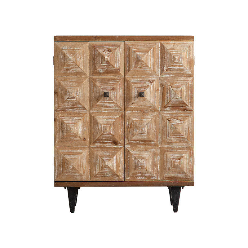 Rustic Wooden Entryway Cabinet Vintage Storage Cabinet Farmhouse Sideboard