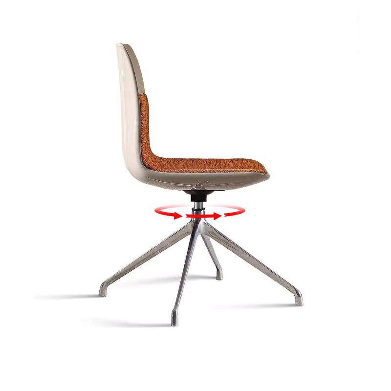 Modern Swivel Dining Chair, Upholstered Italian Minimalist Accent Chair