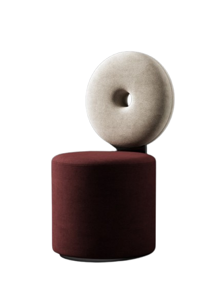 Modern Sculptural Vanity Chair – Luxury Upholstered Makeup Accent Chair