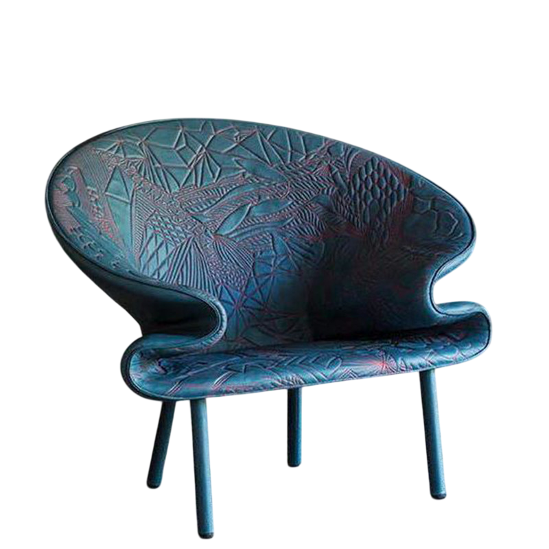 Modern Doodle Accent Armchair – Italian Luxury Artistic Lounge Chair