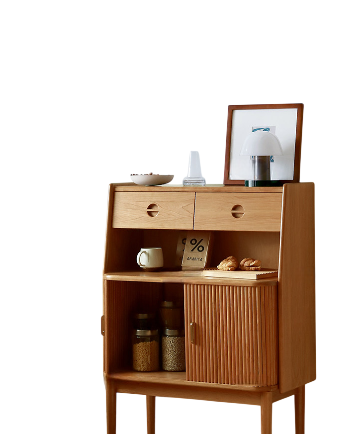 Mid Century Modern Sideboard Cabinet Solid Wood Storage Buffet Cabinet