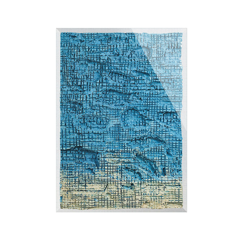 Textured Abstract Wall Art with Acrylic Cover, Modern 3D Relief Artwork