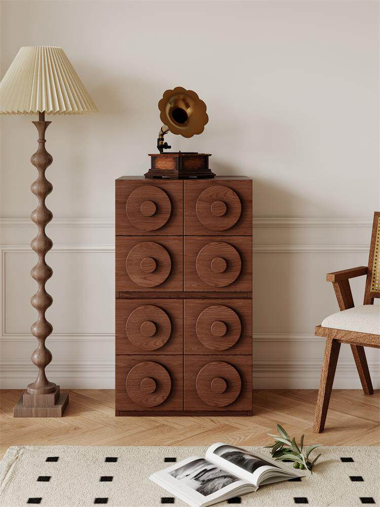 Thumbnail: Modern Solid Wood Storage Cabinet – Vintage Style Multi-Drawer Accent Cabinet 