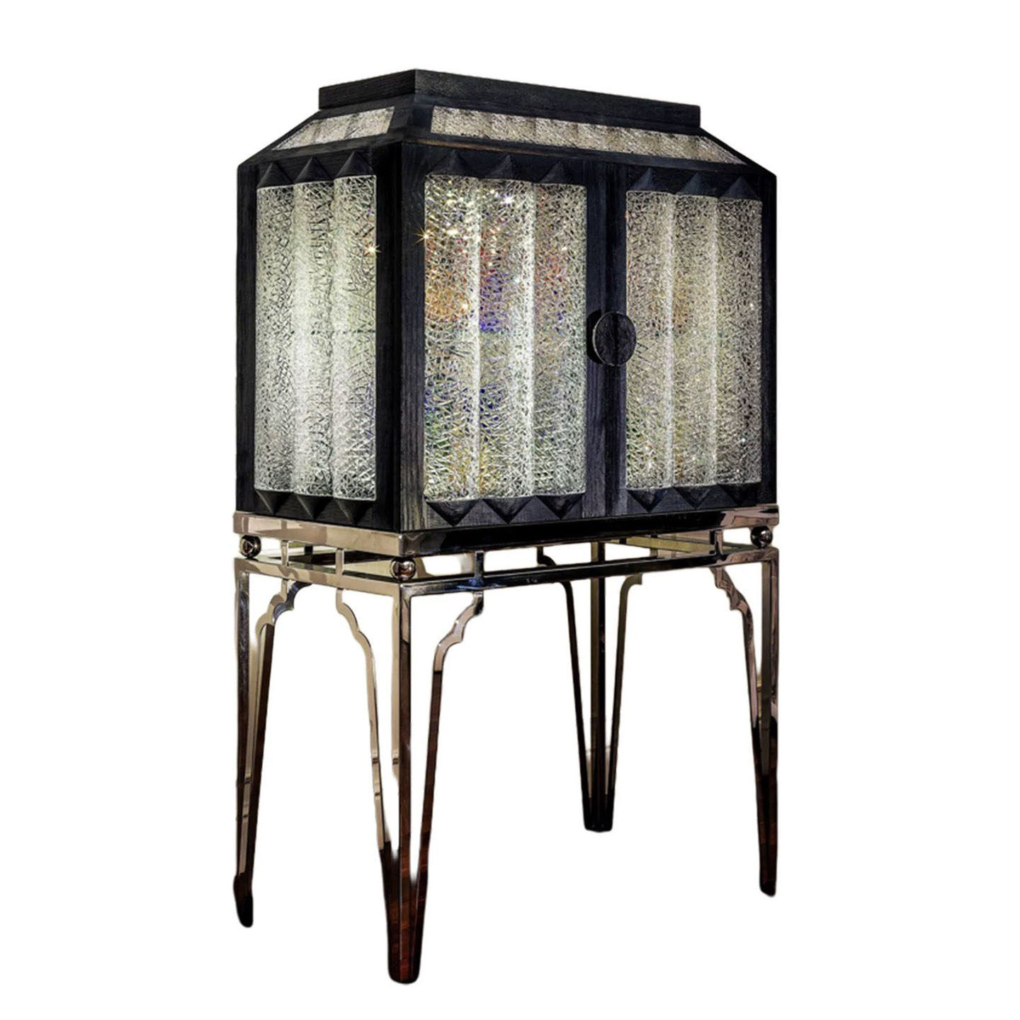 Luxury Modern Bar Cabinet with Tempered Glass Doors