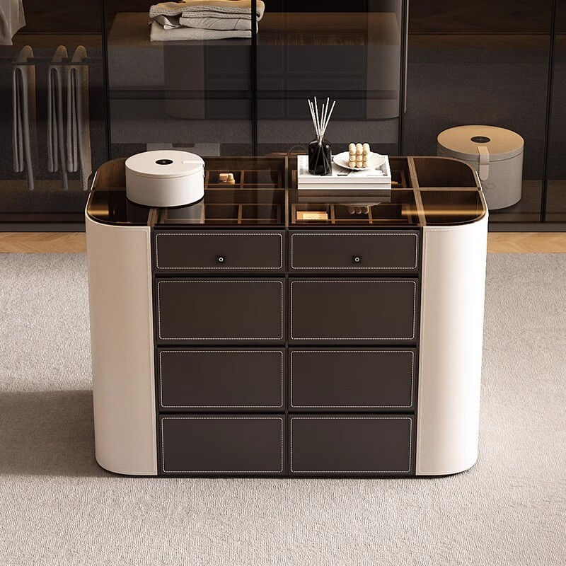 Thumbnail: Modern Walk-in Closet Island Cabinet Double-Sided Storage Dresser