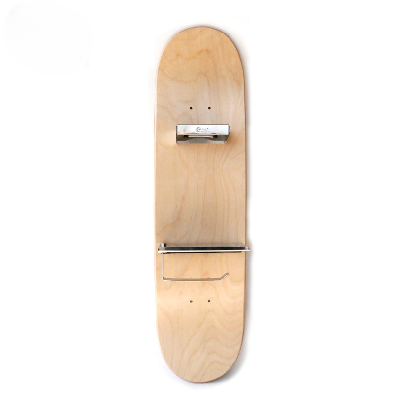 Skateboard Wall Mounted Toilet Paper Holder Shelf, Wooden Skate Deck Bathroom
