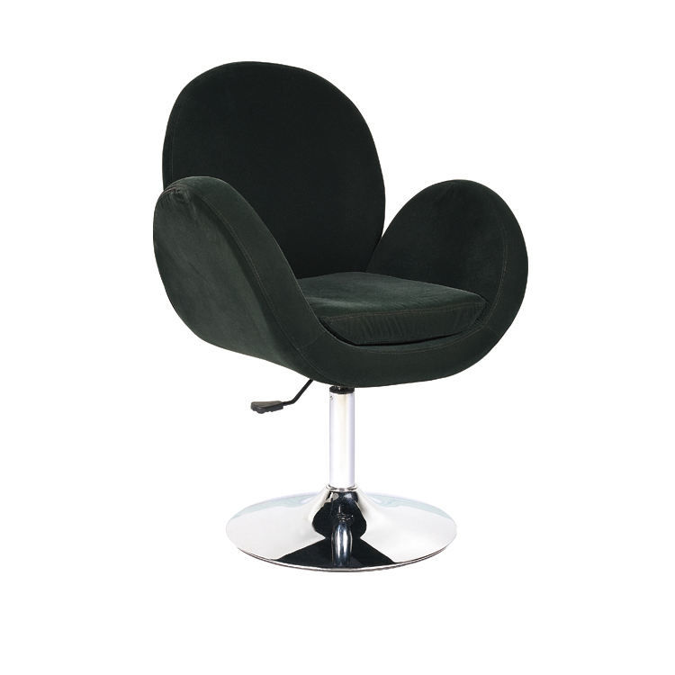 Adjustable Swivel Bar Stool with Upholstered Fabric Seat