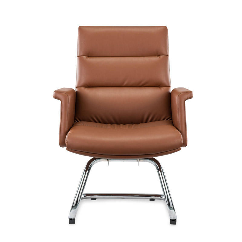 Executive Office Chair with Upholstered Leather Seat, Ergonomic High Back