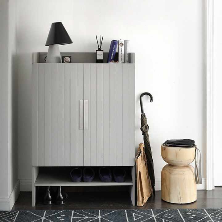 Thumbnail: Modern Minimalist Shoe Cabinet Slim Entryway Storage Cabinet 