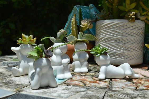Thumbnail: The Sunbather: Mini People Succulent Planters