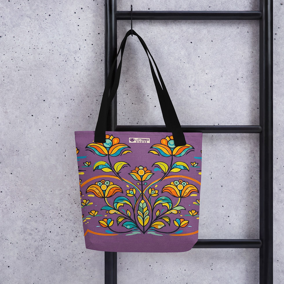 Thumbnail: Plum Oasis Tote Bag