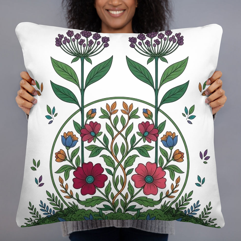 Thumbnail: Enchanted Nouveau Basic Throw Pillow