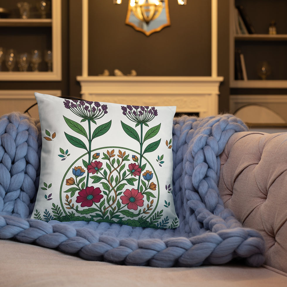 Thumbnail: Enchanted Nouveau Basic Throw Pillow