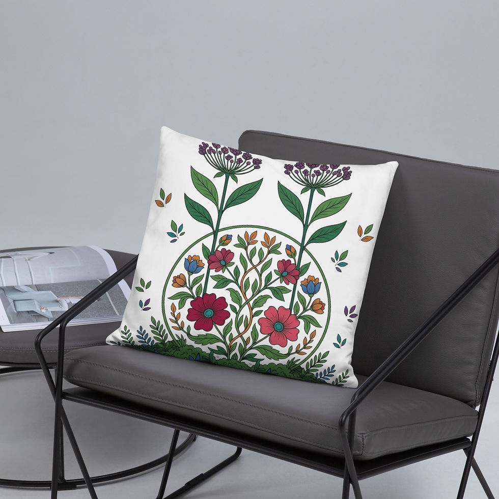Thumbnail: Enchanted Nouveau Basic Throw Pillow