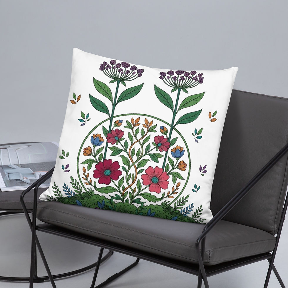 Thumbnail: Enchanted Nouveau Basic Throw Pillow