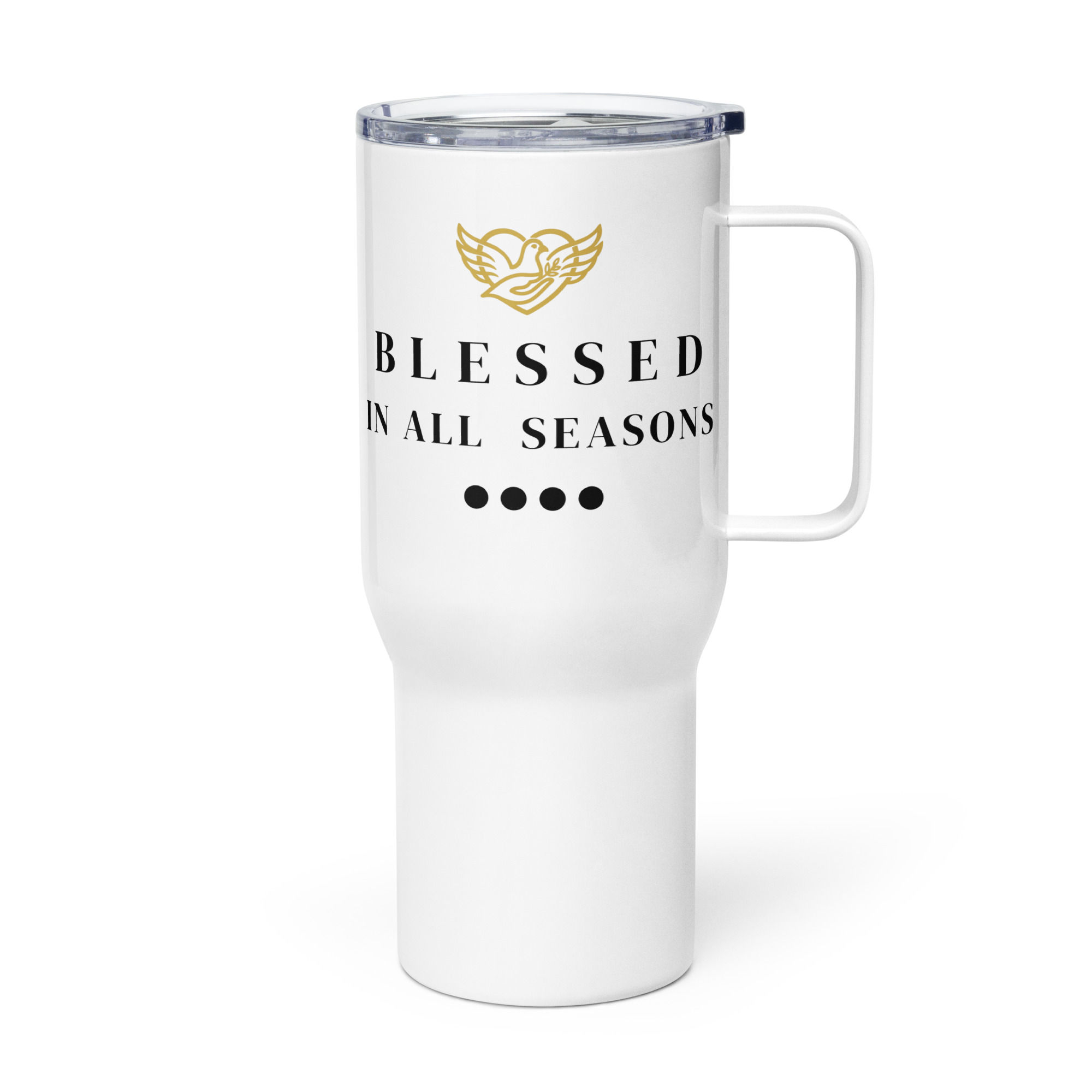 Blessed in All Seasons Travel Mug with a Handle