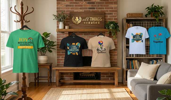 T-shirt on display.