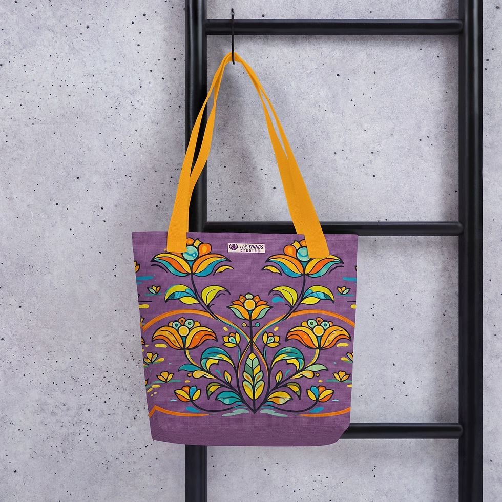 Thumbnail: Plum Oasis Tote Bag