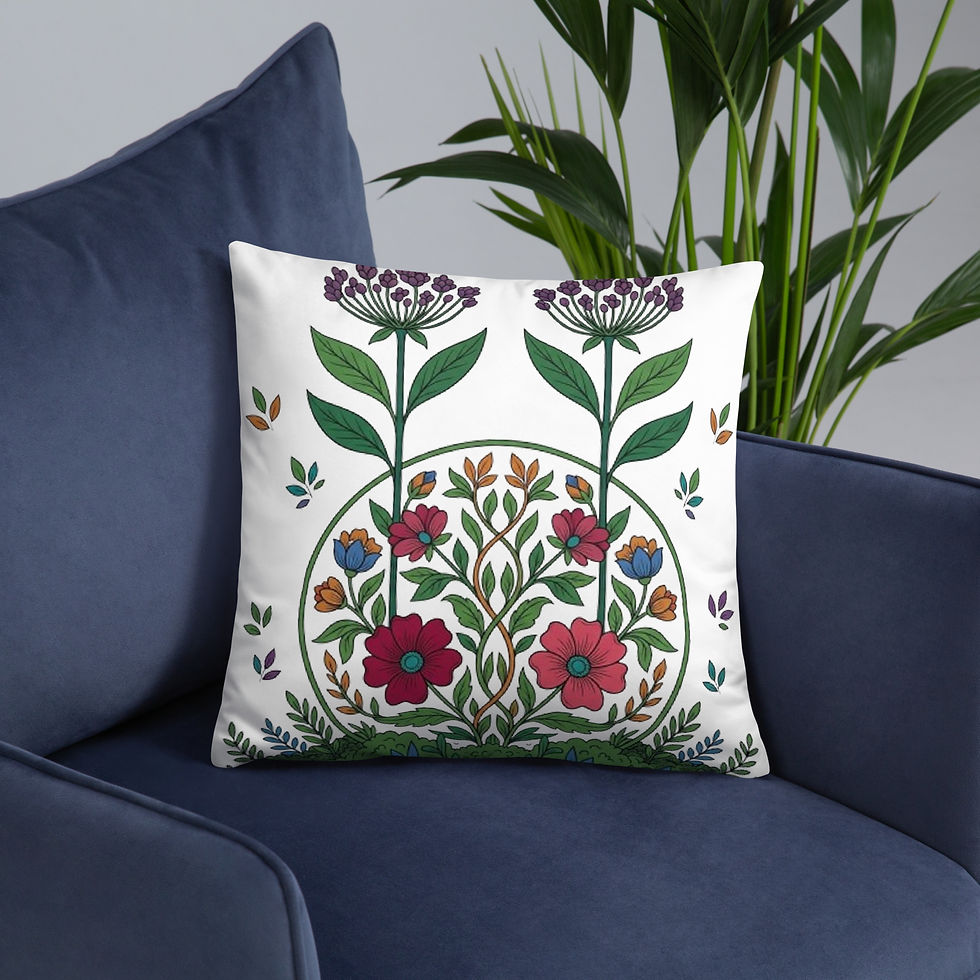 Thumbnail: Enchanted Nouveau Basic Throw Pillow