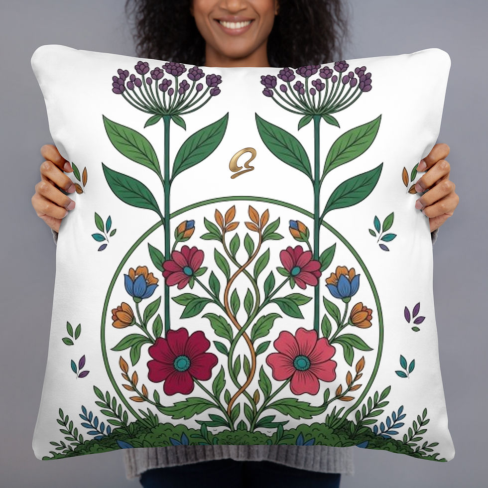Thumbnail: Enchanted Nouveau Basic Throw Pillow