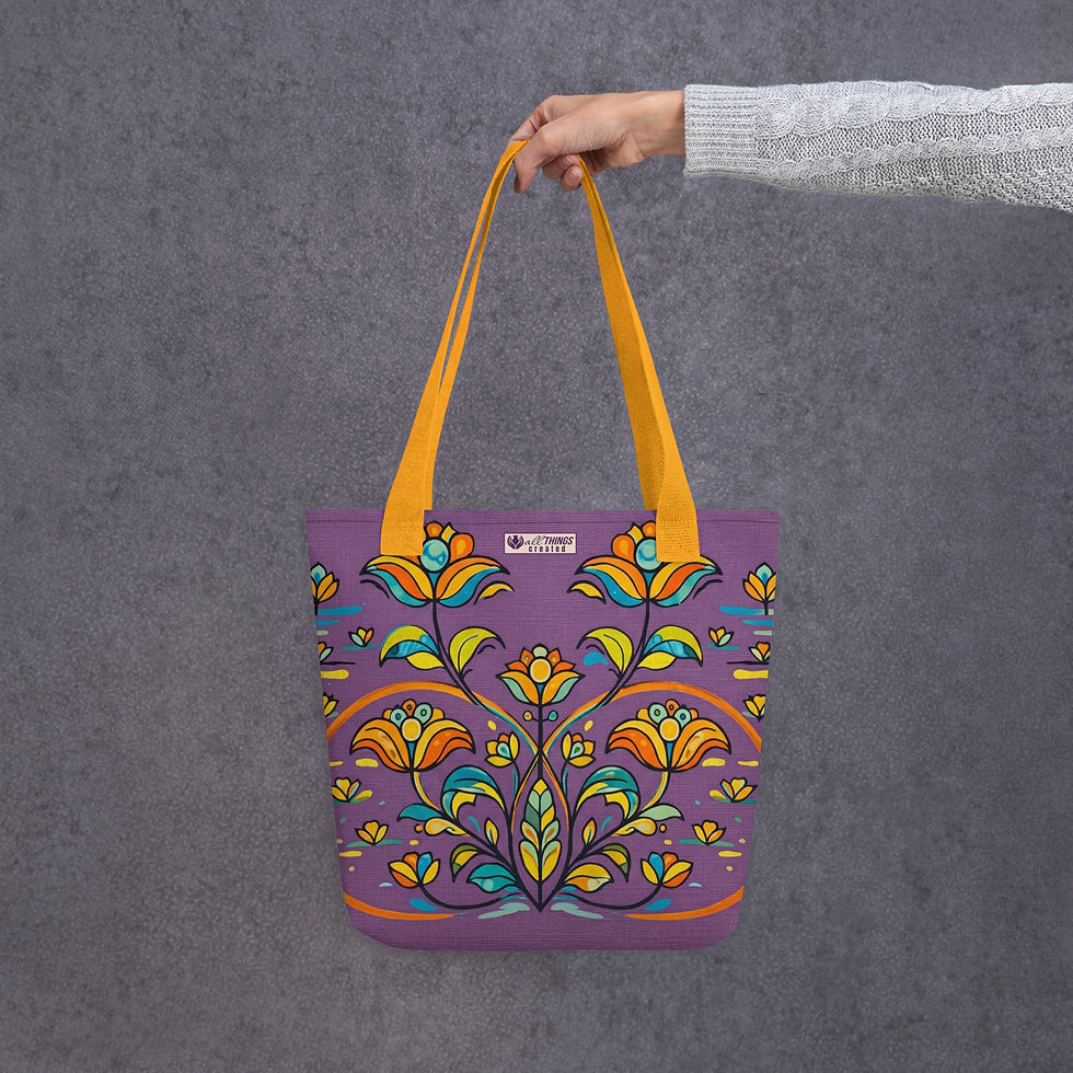 Thumbnail: Plum Oasis Tote Bag