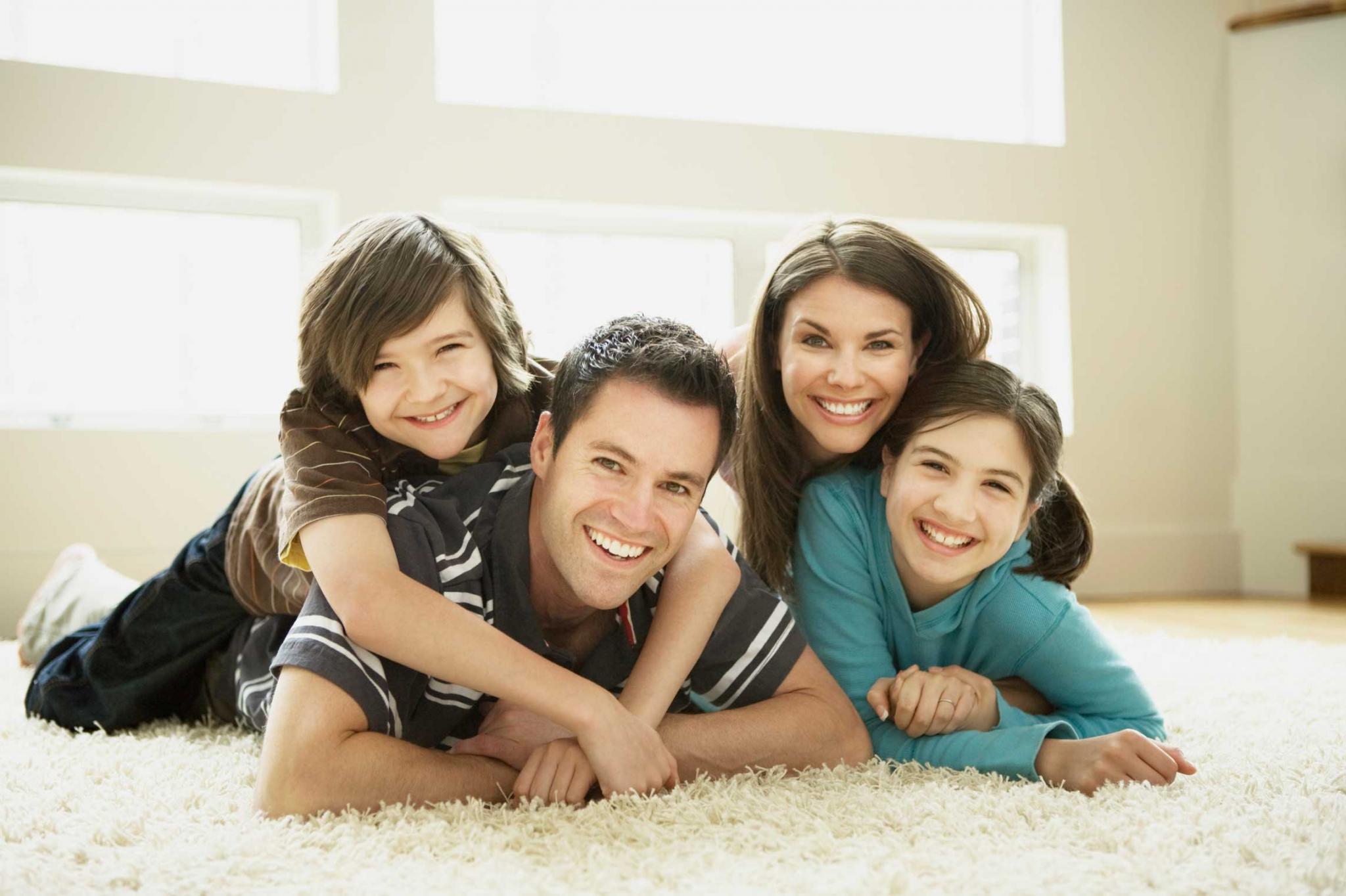 Family playing