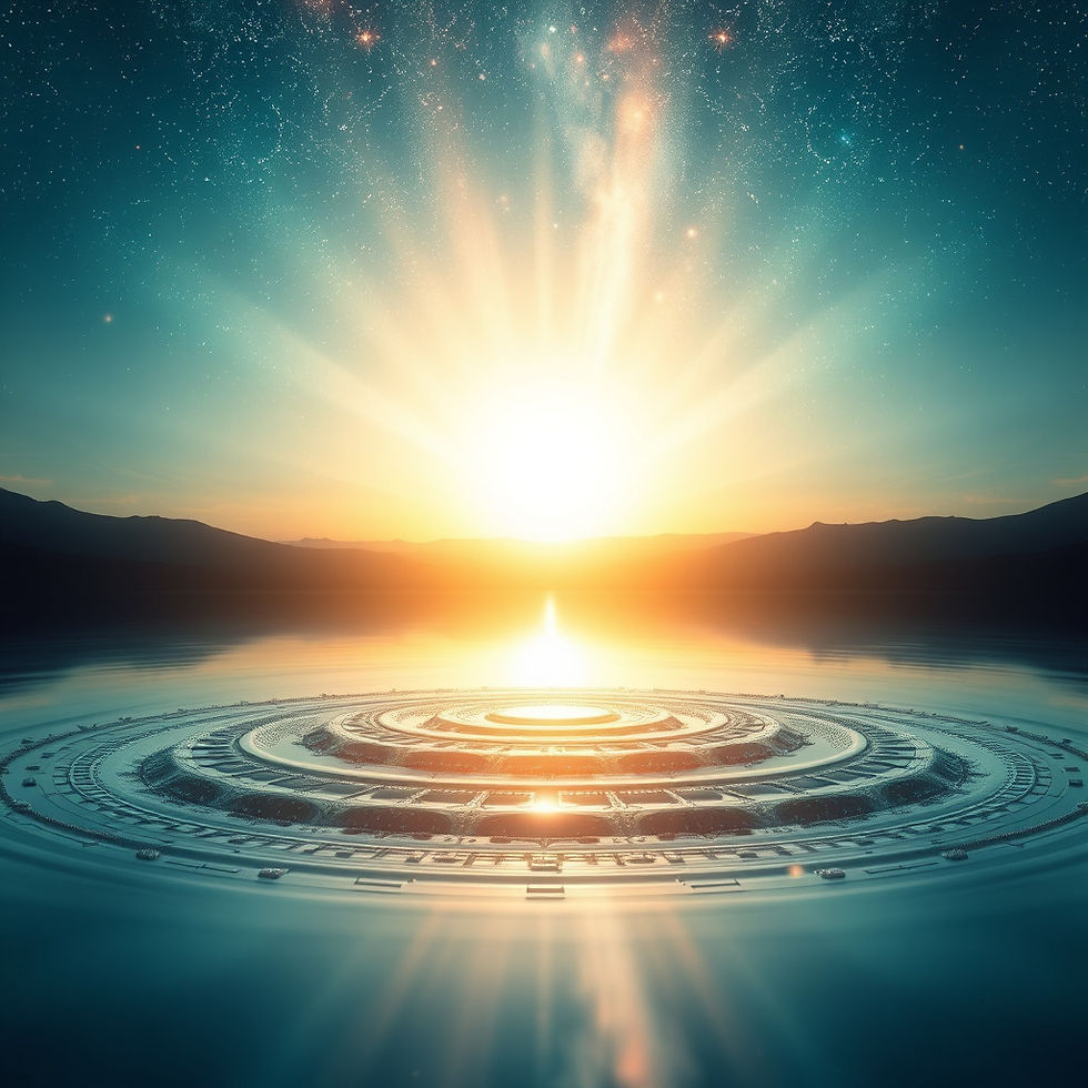 A droplet of water creating ripples, symbolising homeopathic potentisation.