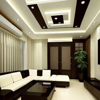 Kitchen ceiling design with LED lighting for small spaces in Kanpur.