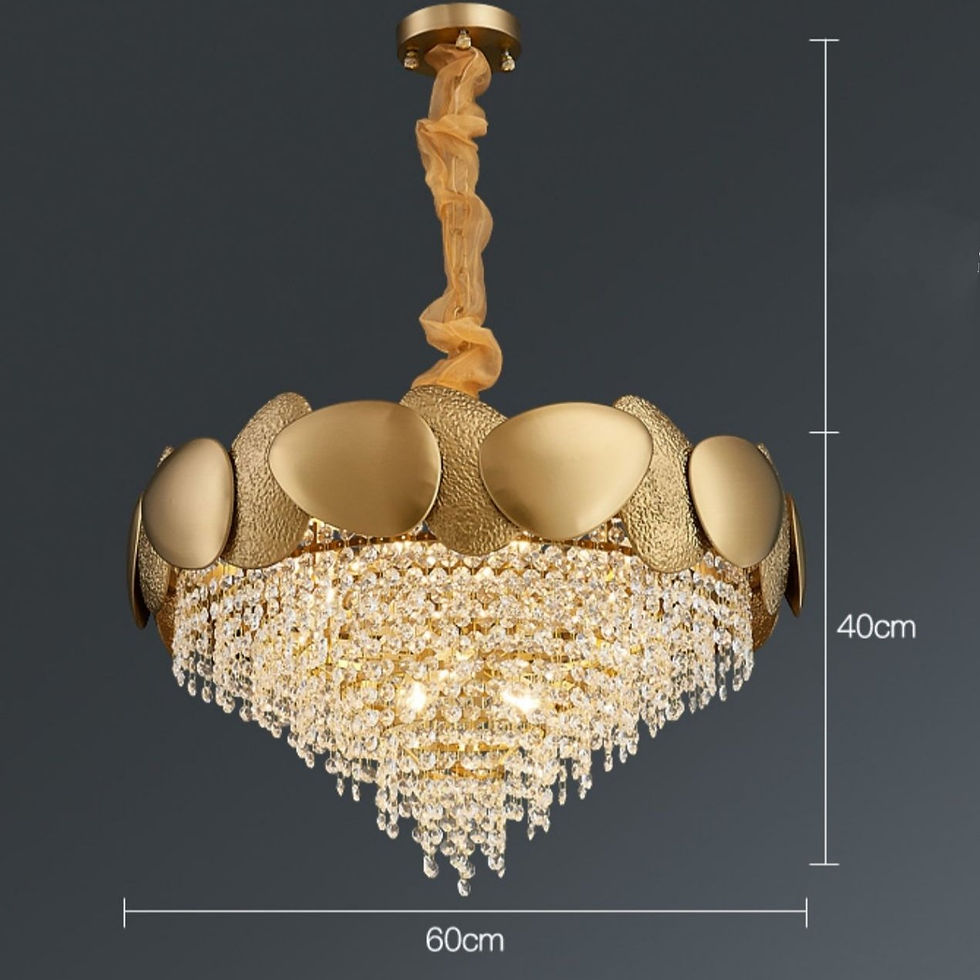 الصورة المصغرة: olden Luxury Iron Crystal Chandelier Living Room Pendant Lighting E12