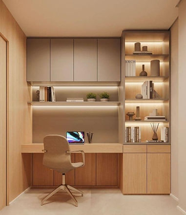 STUDY TABLE ROOM WITH SHELVE PROFILE LIGHTING