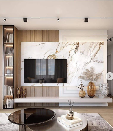 MODULAR MARBLE UPVC SHEET SIDE SHELVE DESIGN