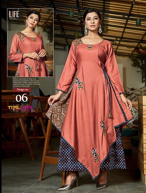 Wallpaper Tips And Tops Wishful Fancy Double Layer Long Kurti Vaarmor Fashion Desktop Wallpaper Free