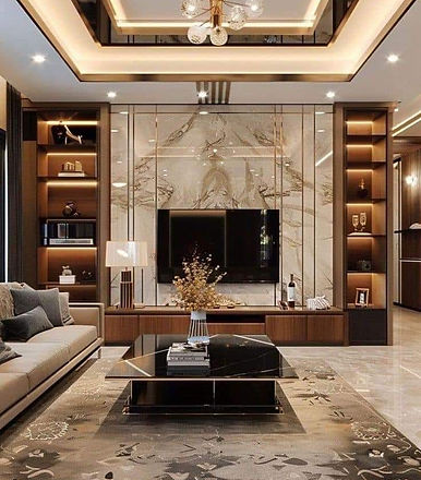 LUXURIOUS LOOK TV UNIT FOR LIVING ROOM